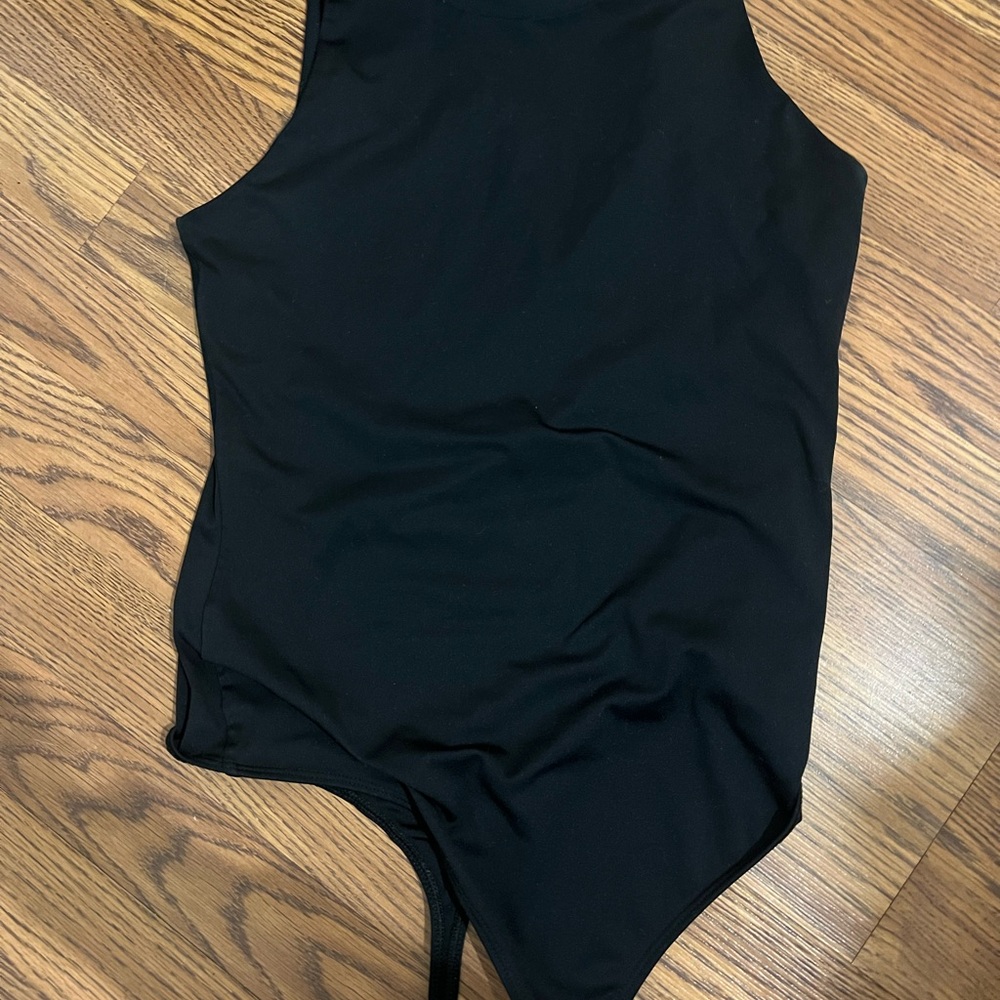 Nine West Black Sleeveless Bodysuit